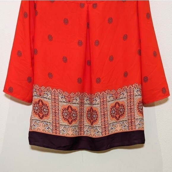 Anthropologie Maeve Rila Bordered Boho Printed Top - Picture 10 of 15